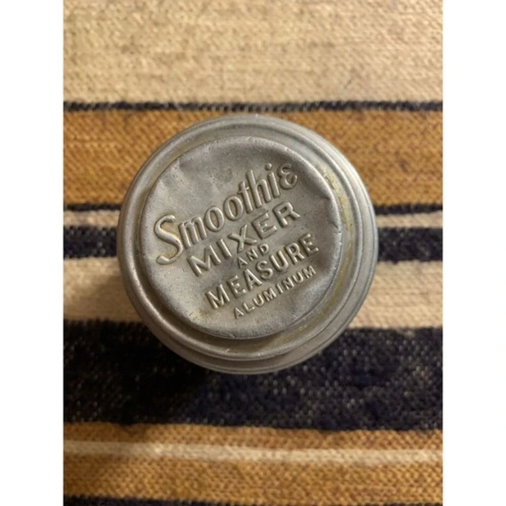 Antique‎ Vintage Smoothie Mixer Measurer Aluminum Metal Silver Mini Small